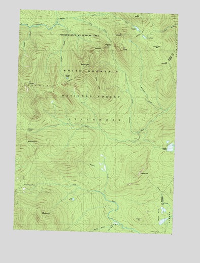 Mount Carrigain, NH USGS Topographic Map