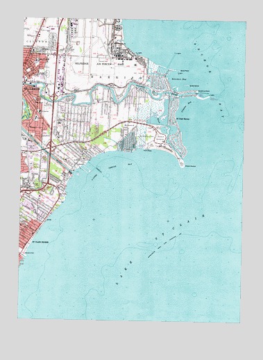 Mount Clemens East, MI USGS Topographic Map