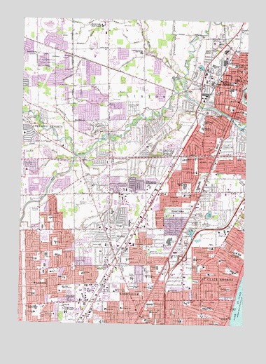 Mount Clemens West, MI USGS Topographic Map