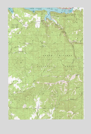 Mount Coeur D'Alene, ID USGS Topographic Map