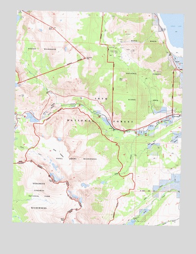 Mount Dana, CA USGS Topographic Map
