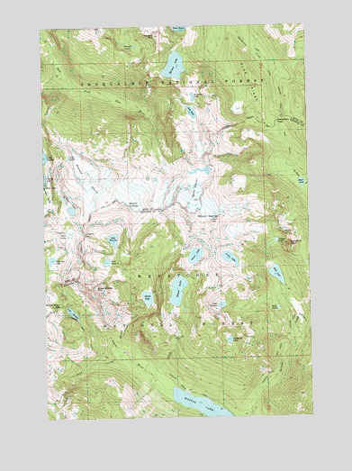 Mount Daniel, WA USGS Topographic Map