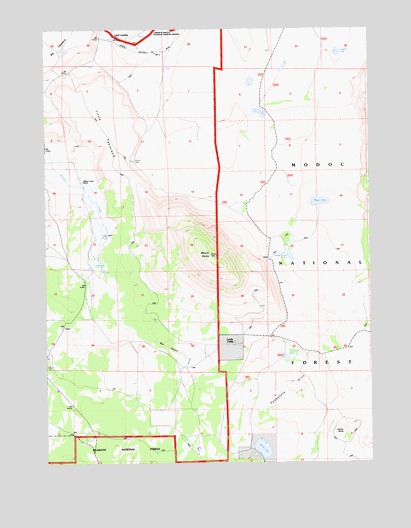 Mount Dome, CA USGS Topographic Map