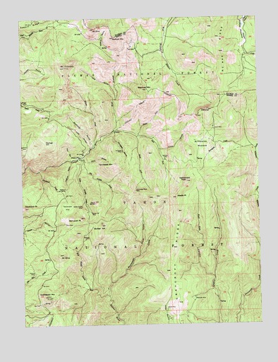 Mount Fillmore, CA USGS Topographic Map