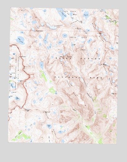 Mount Goddard, CA USGS Topographic Map