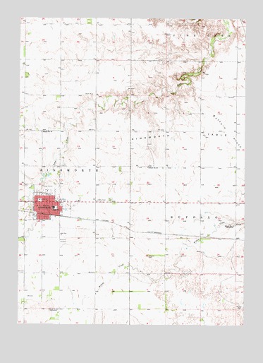 Ainsworth, NE USGS Topographic Map