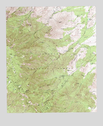 Mount Graham, AZ USGS Topographic Map