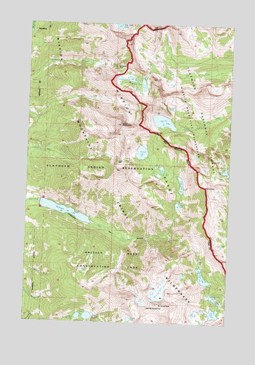 Mount Calowahcan, MT USGS Topographic Map