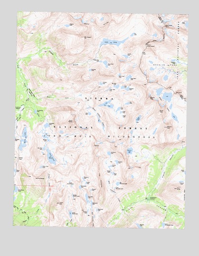 Mount Hilgard, CA USGS Topographic Map