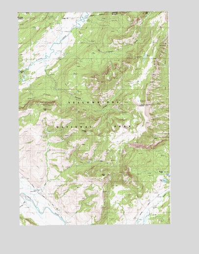 Mount Hornaday, WY USGS Topographic Map