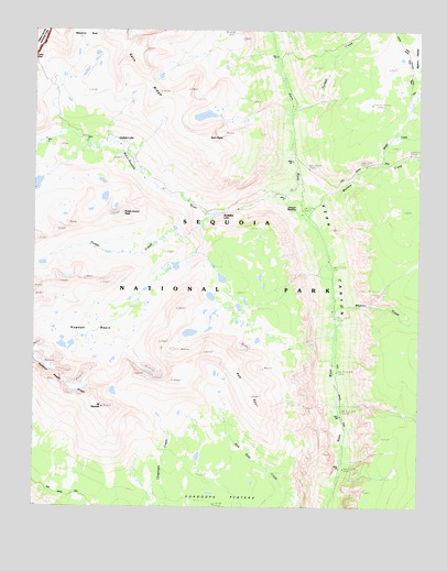 Mount Kaweah, CA USGS Topographic Map