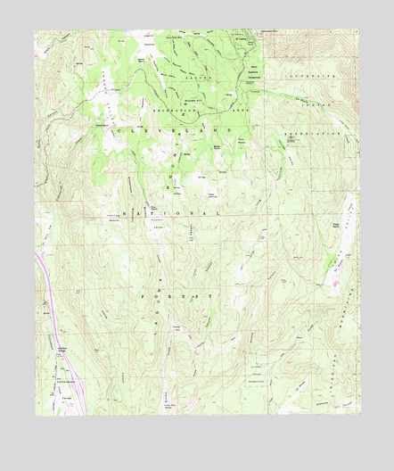Mount Laguna, CA USGS Topographic Map