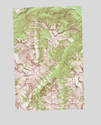 Mount Lyall, WA USGS Topographic Map