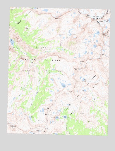 Mount Lyell, CA USGS Topographic Map