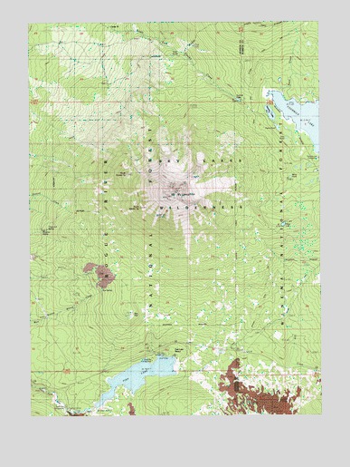 Mount McLoughlin, OR USGS Topographic Map