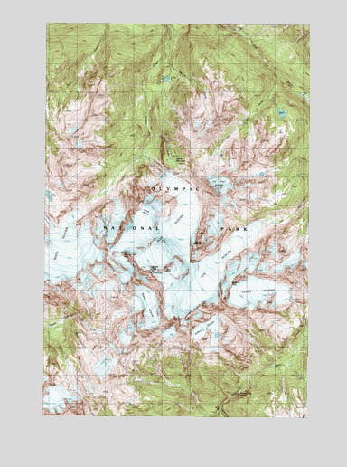 Mount Olympus, WA USGS Topographic Map