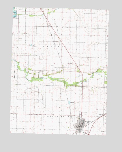 Mount Pulaski, IL USGS Topographic Map