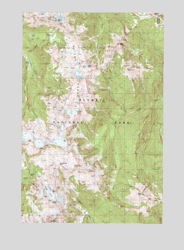 Mount Queets, WA USGS Topographic Map