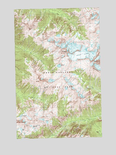 Mount Redoubt, WA USGS Topographic Map