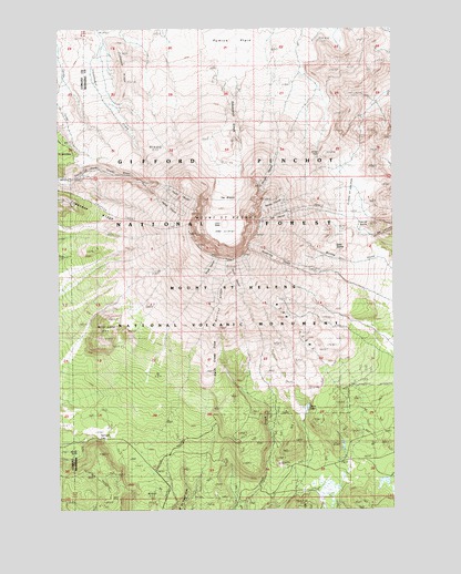 Mount Saint Helens, WA USGS Topographic Map