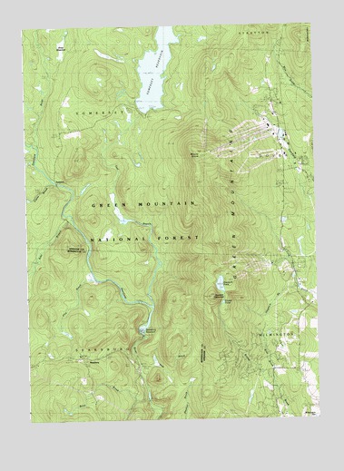 Mount Snow, VT USGS Topographic Map