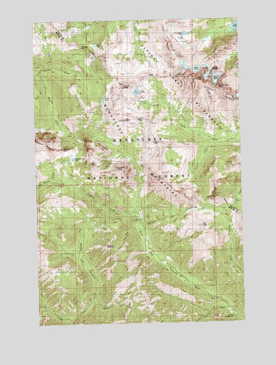 Mount Stuart, WA USGS Topographic Map