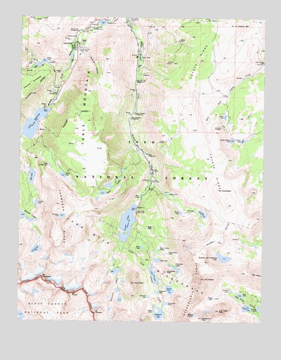 Mount Thompson, CA USGS Topographic Map