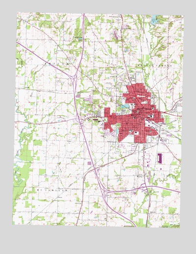 Mount Vernon, IL USGS Topographic Map