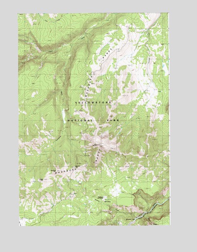 Mount Washburn, WY USGS Topographic Map