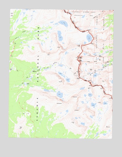 Mount Whitney, CA USGS Topographic Map