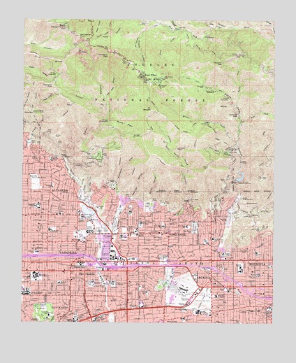 Mount Wilson, CA USGS Topographic Map