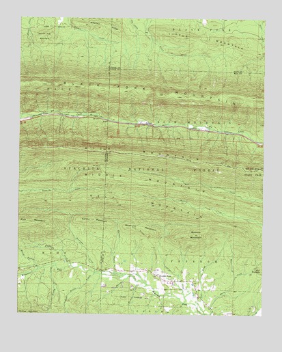 Mountain Fork, AR USGS Topographic Map