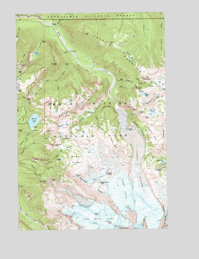 Mowich Lake, WA USGS Topographic Map