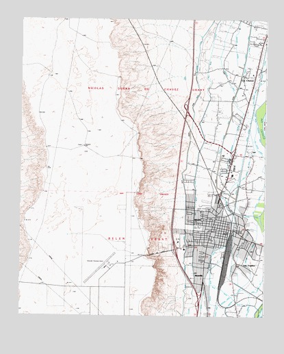 Belen, NM USGS Topographic Map