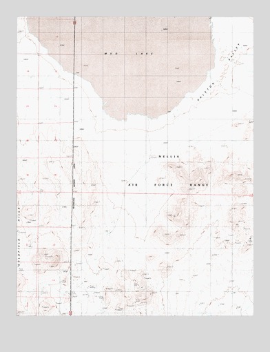 Mud Lake South, NV USGS Topographic Map