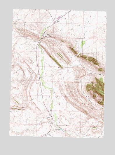 Muddy Gap, WY USGS Topographic Map