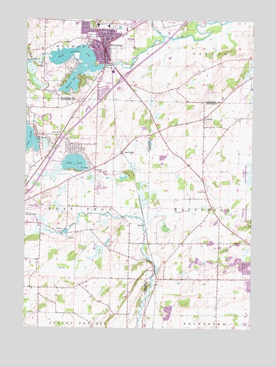Mukwonago, WI USGS Topographic Map