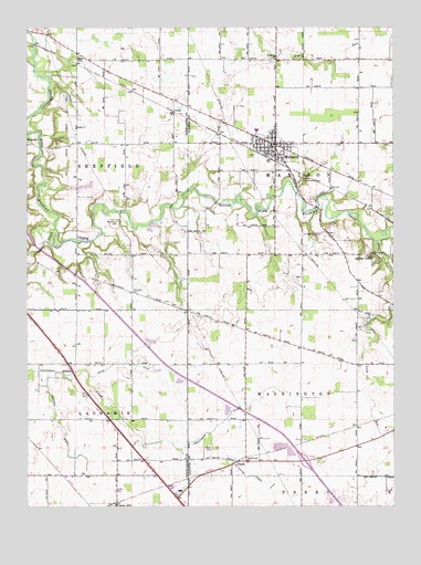 Mulberry, IN USGS Topographic Map