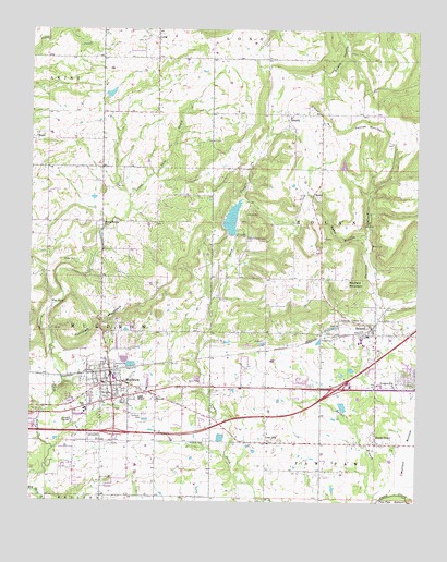 Muldrow, OK USGS Topographic Map