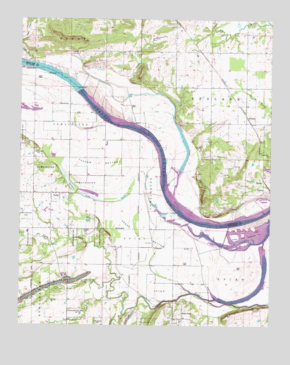 Muldrow SW, OK USGS Topographic Map