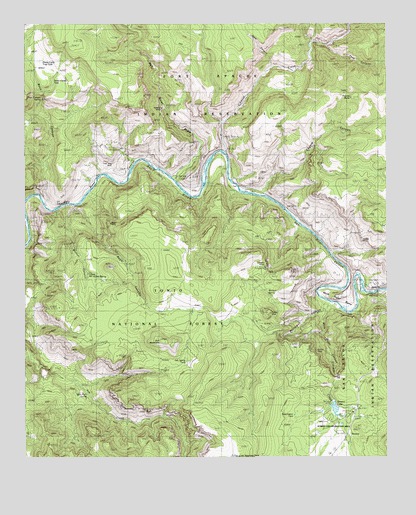 Mule Hoof Bend, AZ USGS Topographic Map