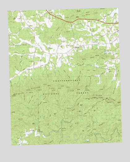 Mulky Gap, GA USGS Topographic Map