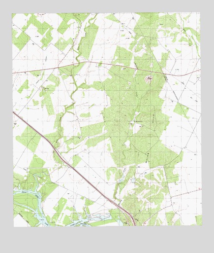 Mulos Hills, TX USGS Topographic Map