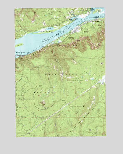 Multnomah Falls, OR USGS Topographic Map