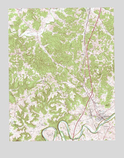 Munfordville, KY USGS Topographic Map
