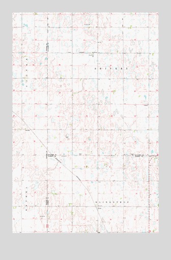 Munich SW, ND USGS Topographic Map