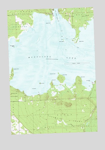 Munuscong Bay Fishing Map Munuscong, Mi Topographic Map - Topoquest