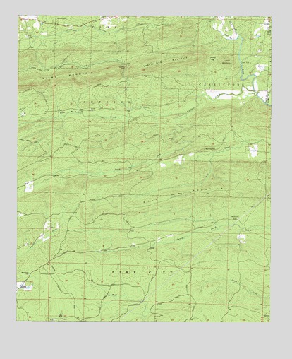 Murfreesboro NE, AR USGS Topographic Map