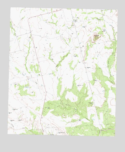 Mushaway Peak, TX USGS Topographic Map