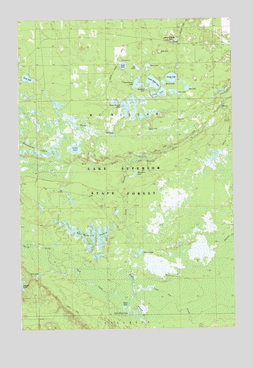 Muskallonge Lake SW, MI USGS Topographic Map